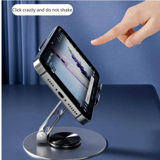 Universal Full Metal Mobile Phone Stand 360° Rotating Aluminum Alloy Base Desktop Tablet Phone Holder Stand