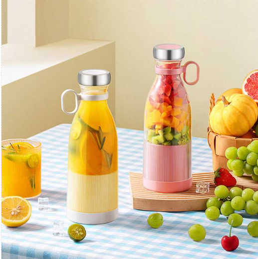 Portable and Electric Blender Bottle Juicer for Shakes and Smoothies, Mini Juicer Bottle for Traveling (Multicolour) USB Chargeable Juicer Blender6 Blades 380ml-Portable Juicer Cup & Smoothie Maker
