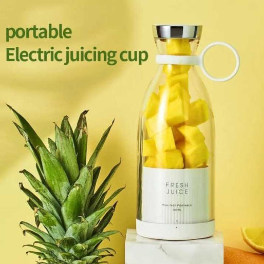 Portable and Electric Blender Bottle Juicer for Shakes and Smoothies, Mini Juicer Bottle for Traveling (Multicolour) USB Chargeable Juicer Blender6 Blades 380ml-Portable Juicer Cup & Smoothie Maker